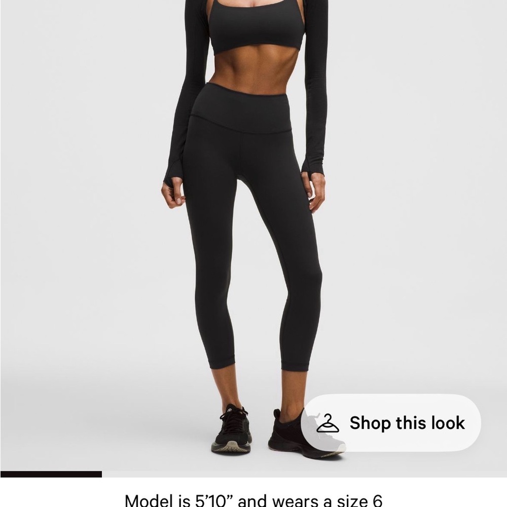Lululemon Athletica Black Cropped Leggings